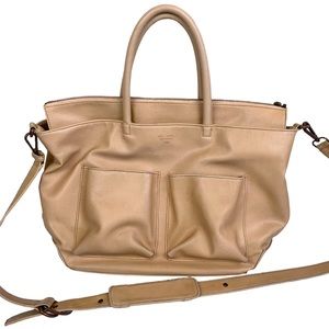 MATT & NAT Raylan Vegan Diaper Bag Vintage Collection Messenger Weekender Tan